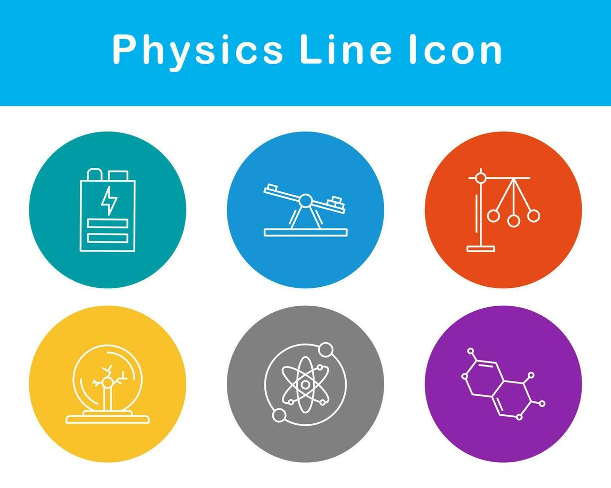 la physique vecteur icône ensemble