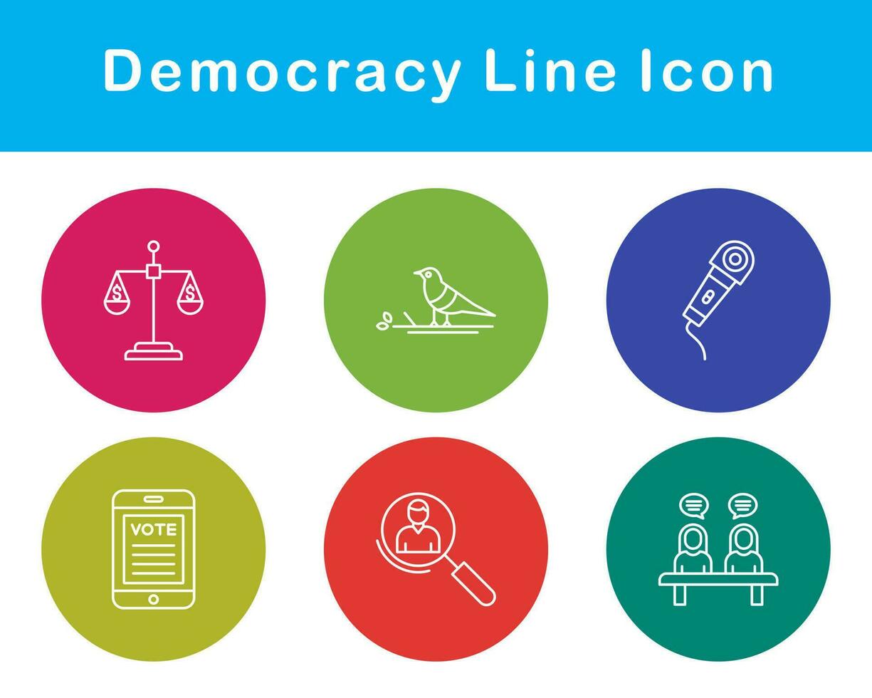 la démocratie vecteur icône ensemble