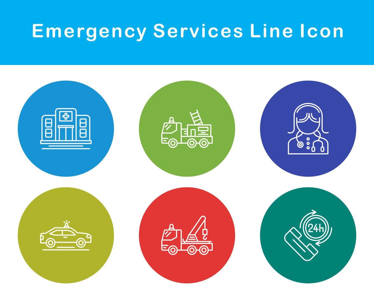 urgence prestations de service vecteur icône ensemble