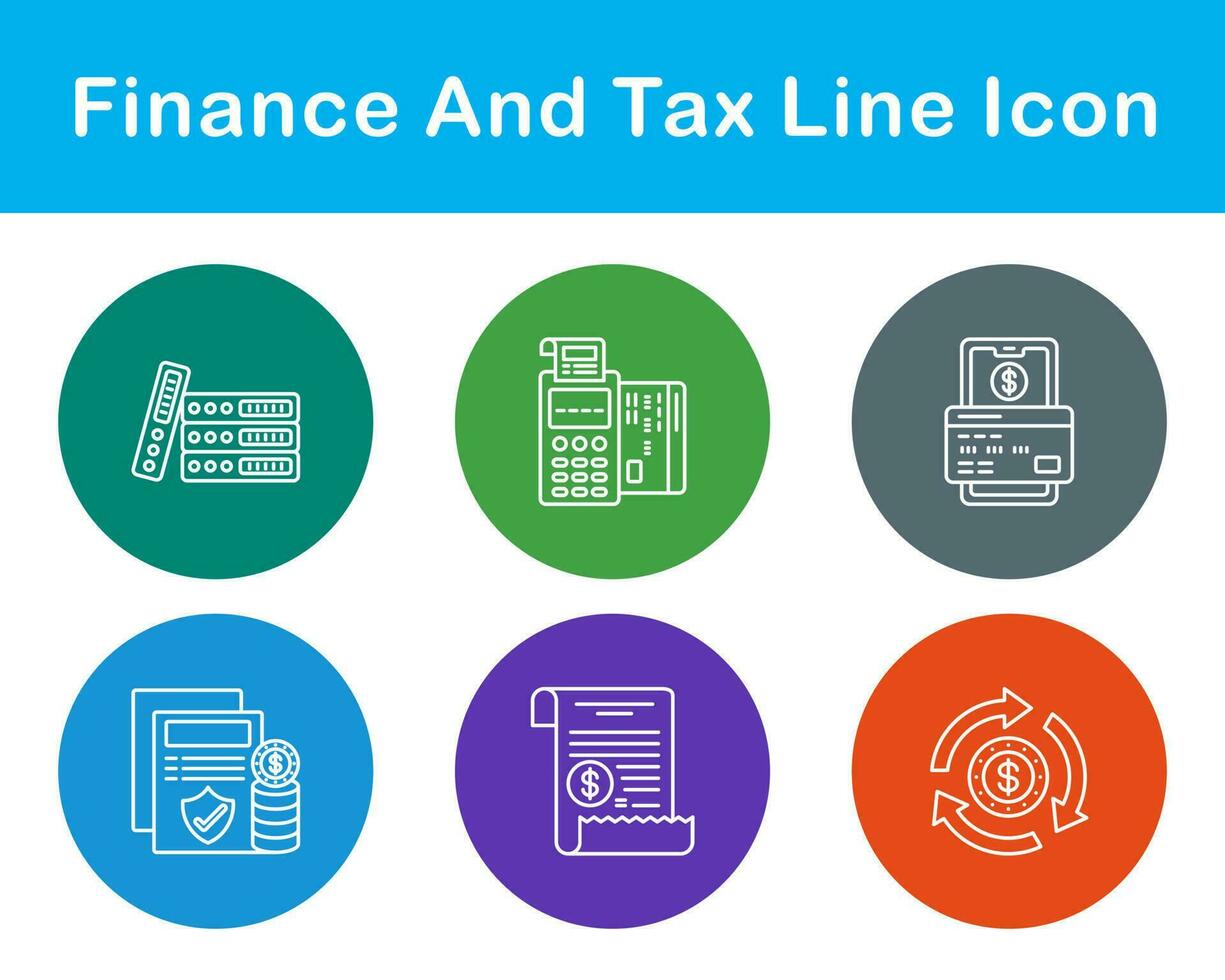 la finance et impôt vecteur icône ensemble