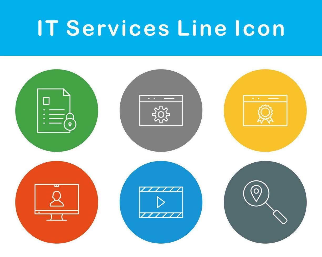 il prestations de service vecteur icône ensemble