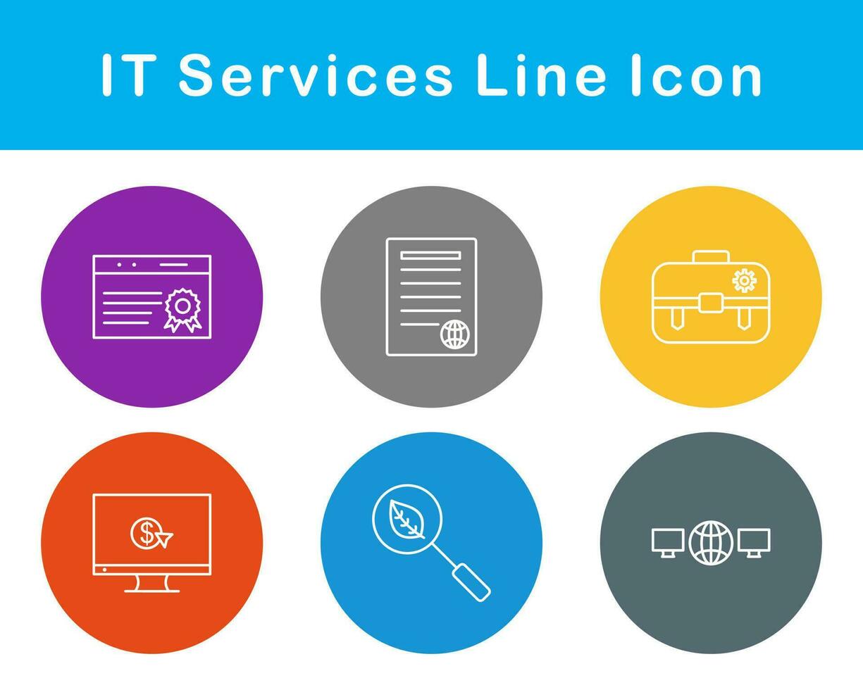 il prestations de service vecteur icône ensemble