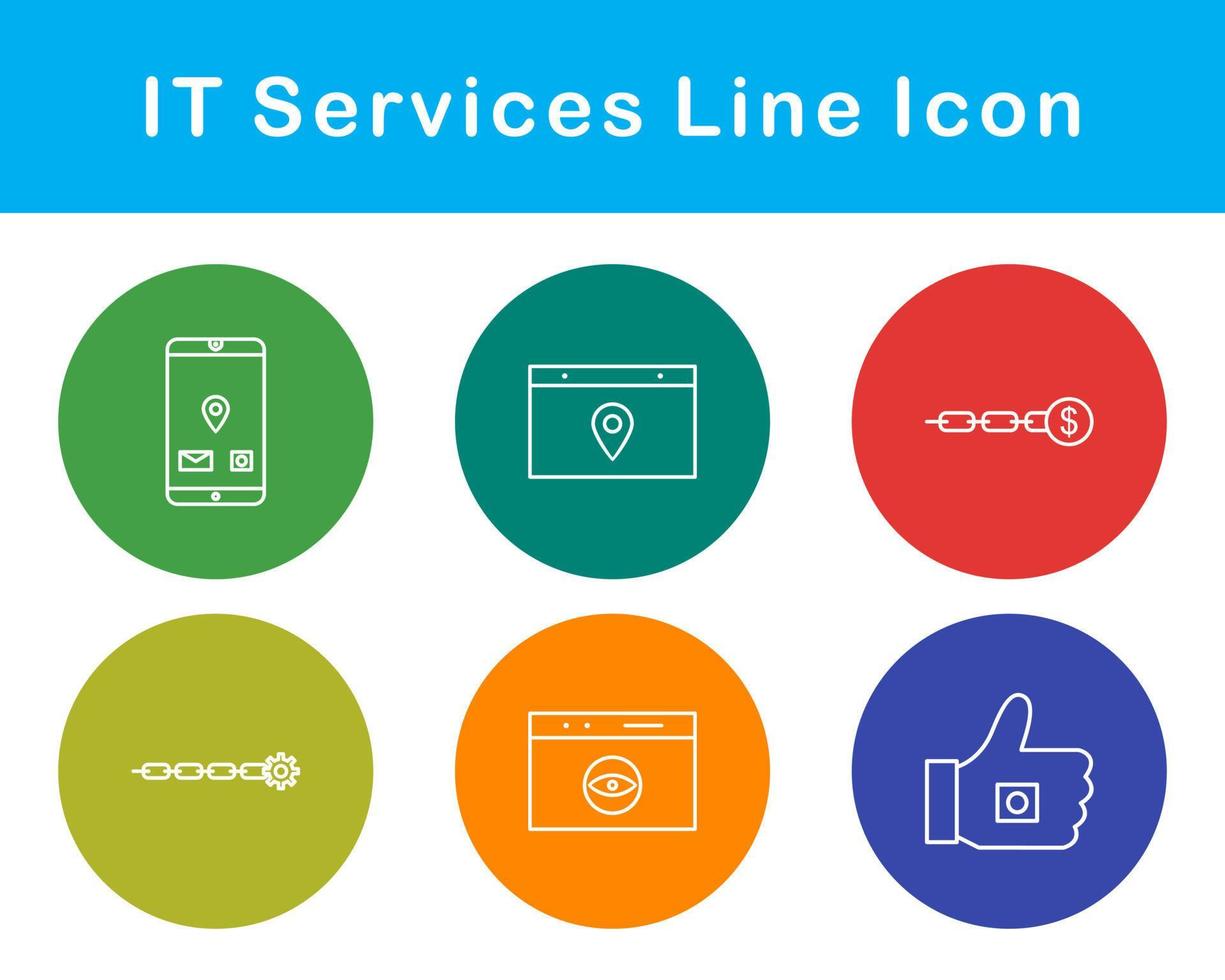 il prestations de service vecteur icône ensemble