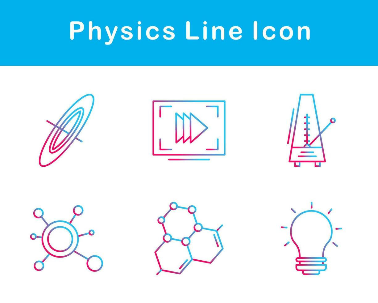 la physique vecteur icône ensemble