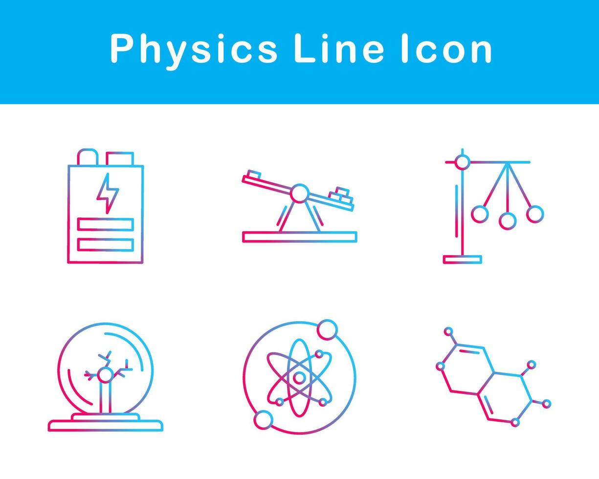 la physique vecteur icône ensemble