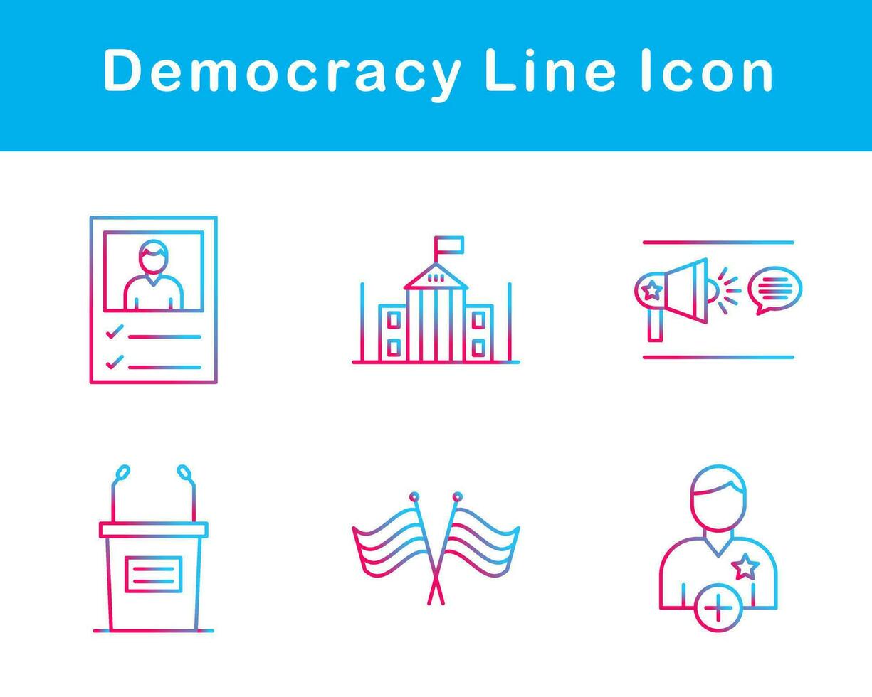 la démocratie vecteur icône ensemble