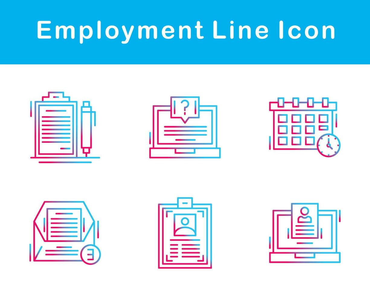 emploi vecteur icône ensemble