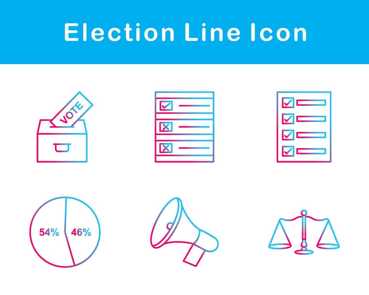 élection vecteur icône ensemble