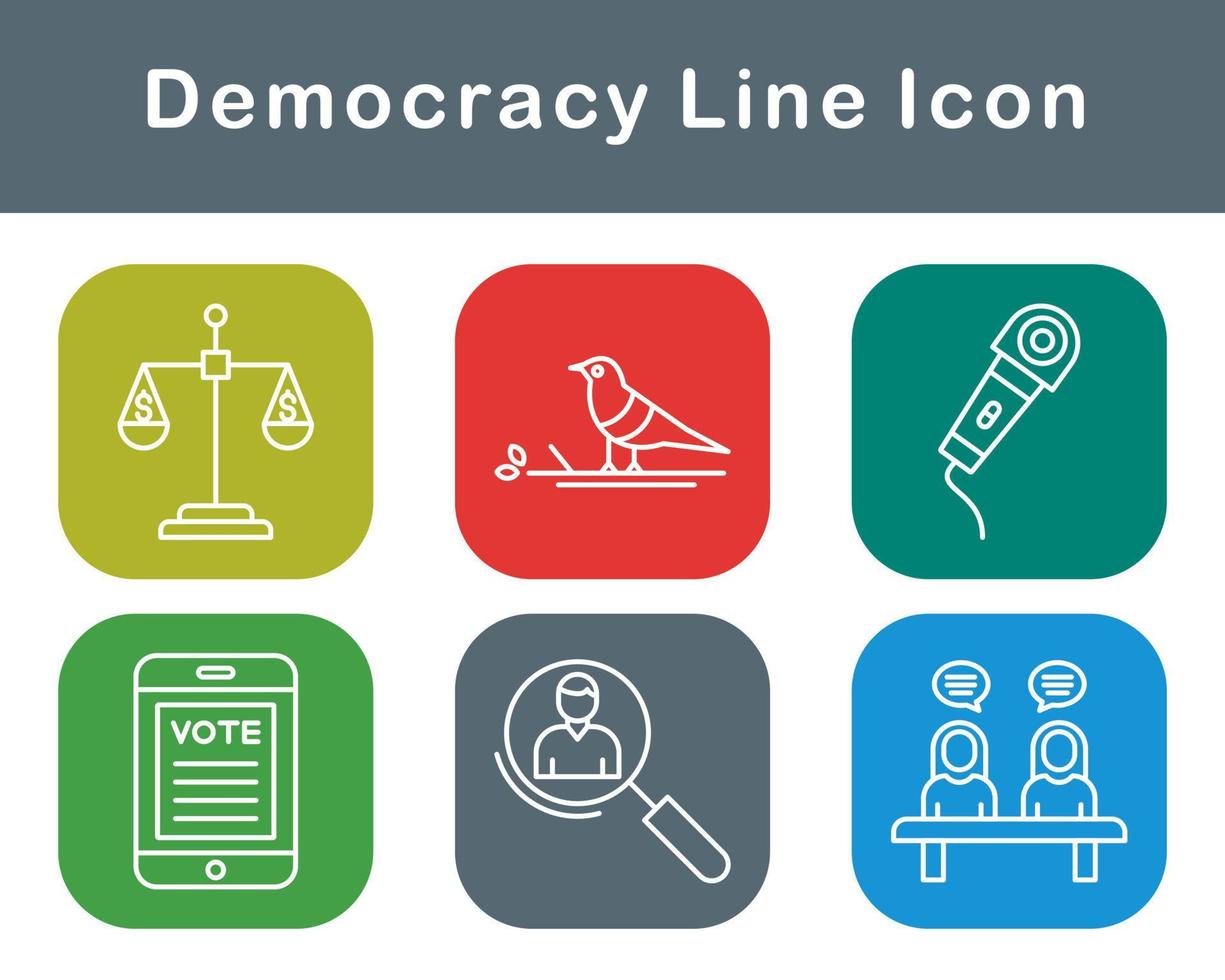 la démocratie vecteur icône ensemble