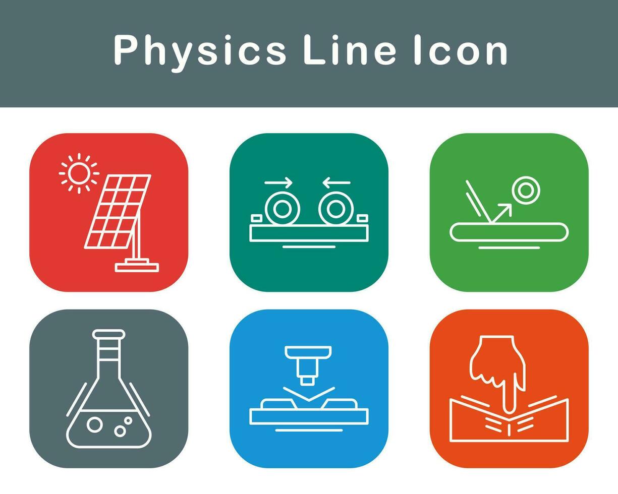 la physique vecteur icône ensemble