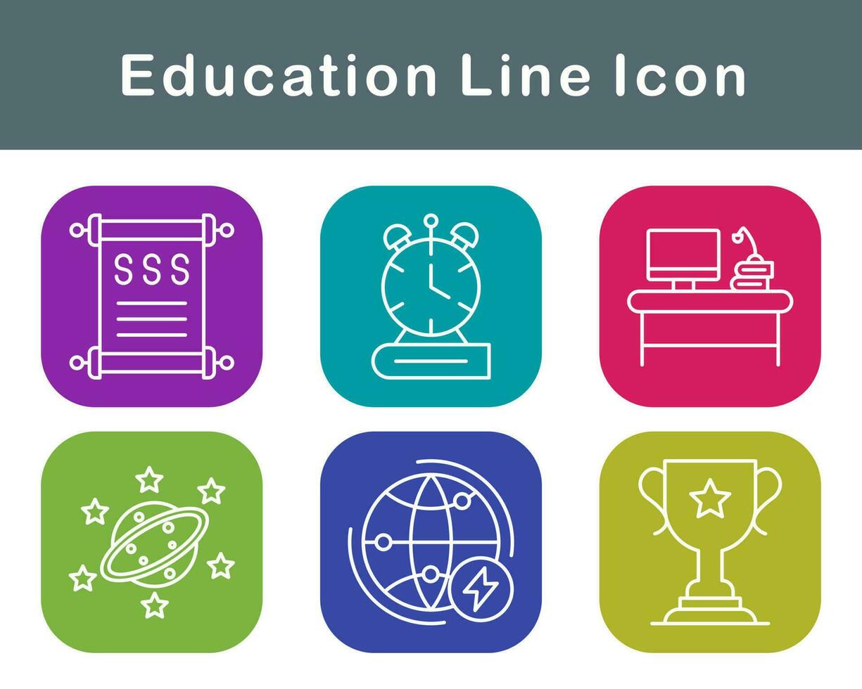 jeu d'icônes vectorielles de l'éducation vecteur