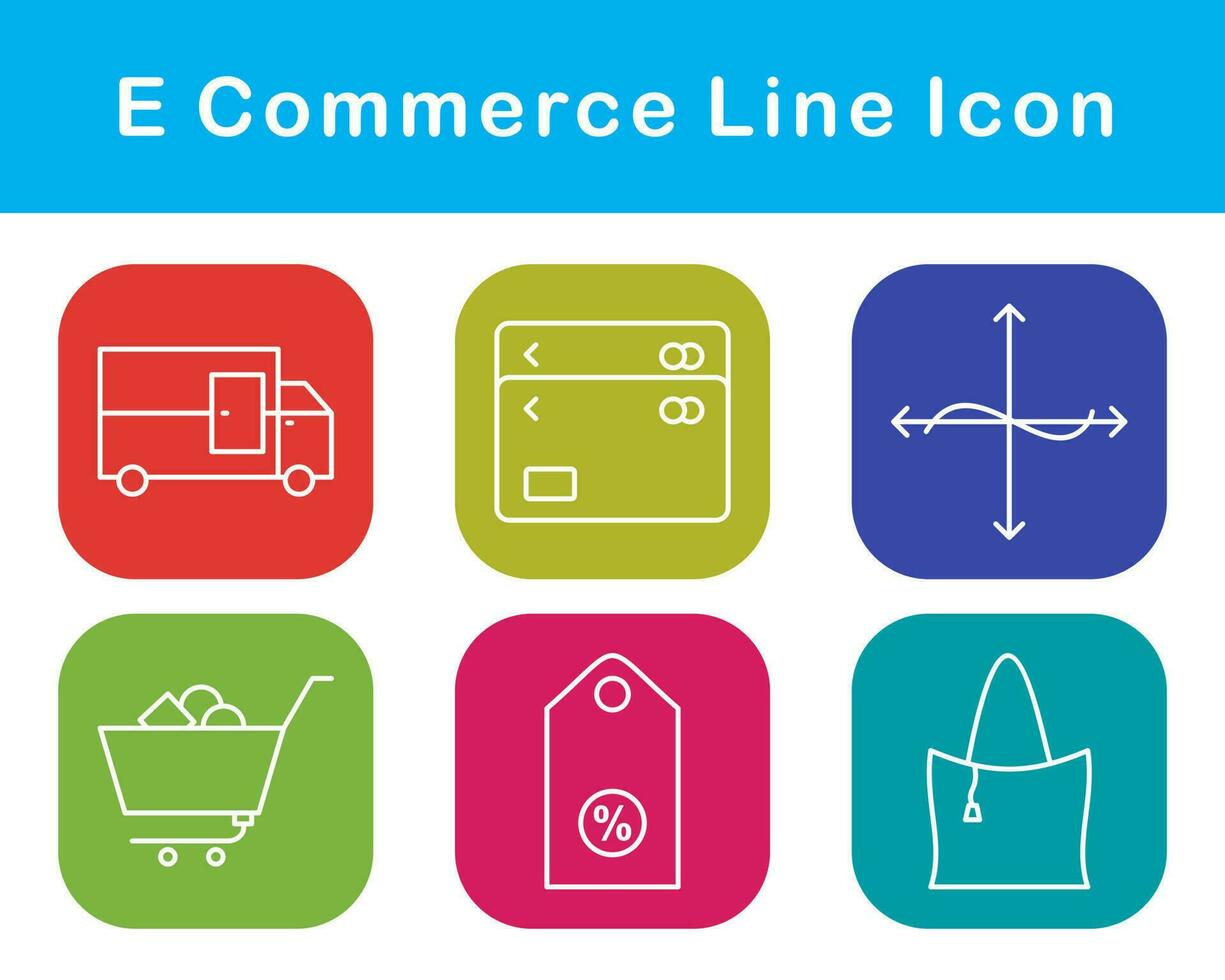 jeu d'icônes vectorielles de commerce électronique vecteur