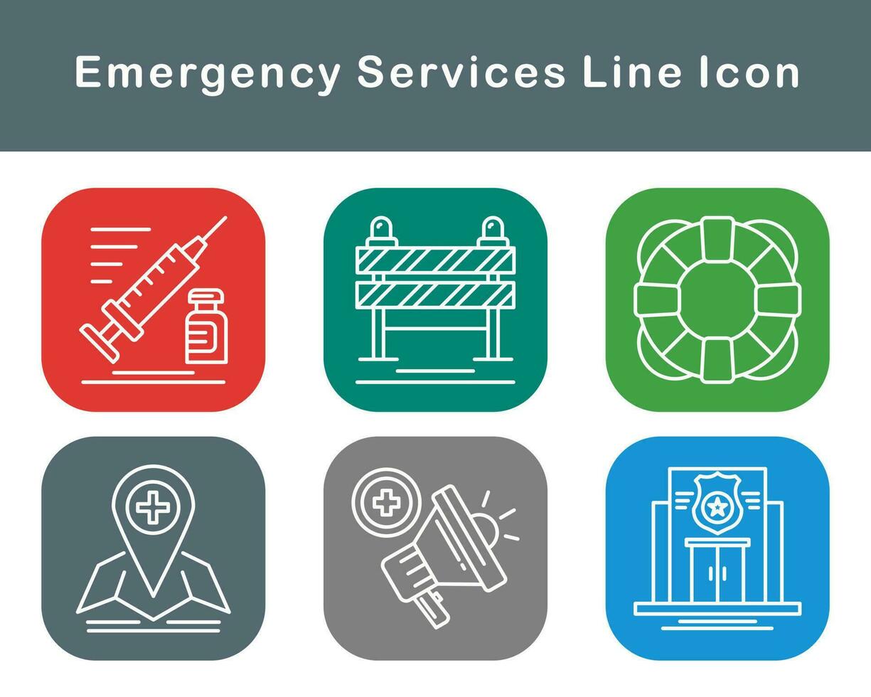 urgence prestations de service vecteur icône ensemble