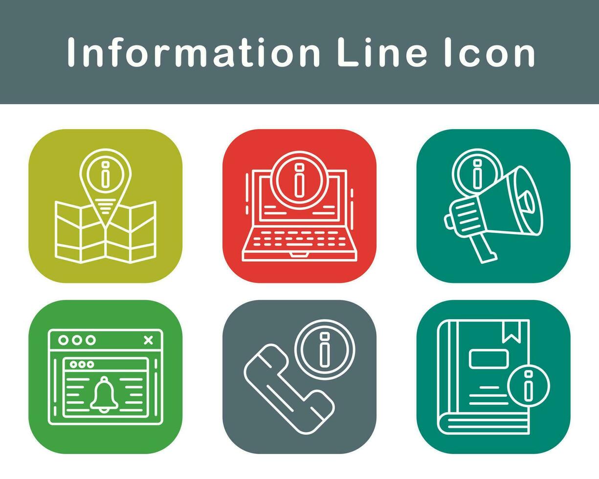 information vecteur icône ensemble