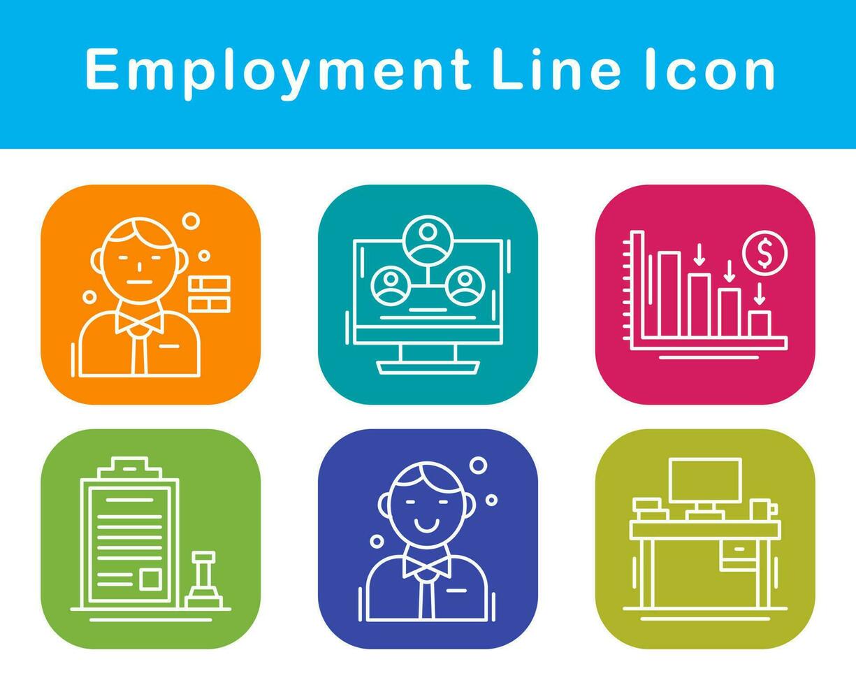 emploi vecteur icône ensemble