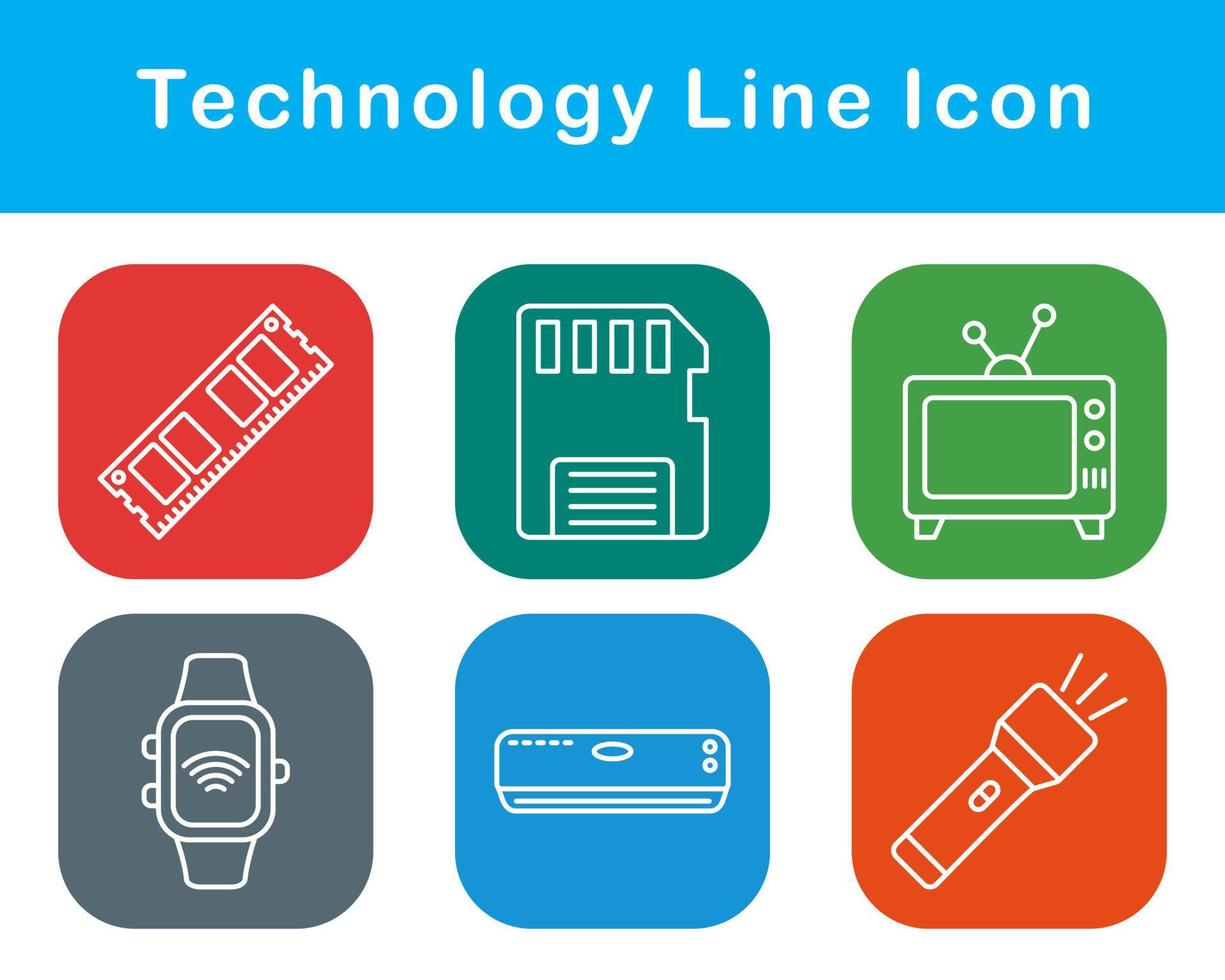 La technologie vecteur icône ensemble