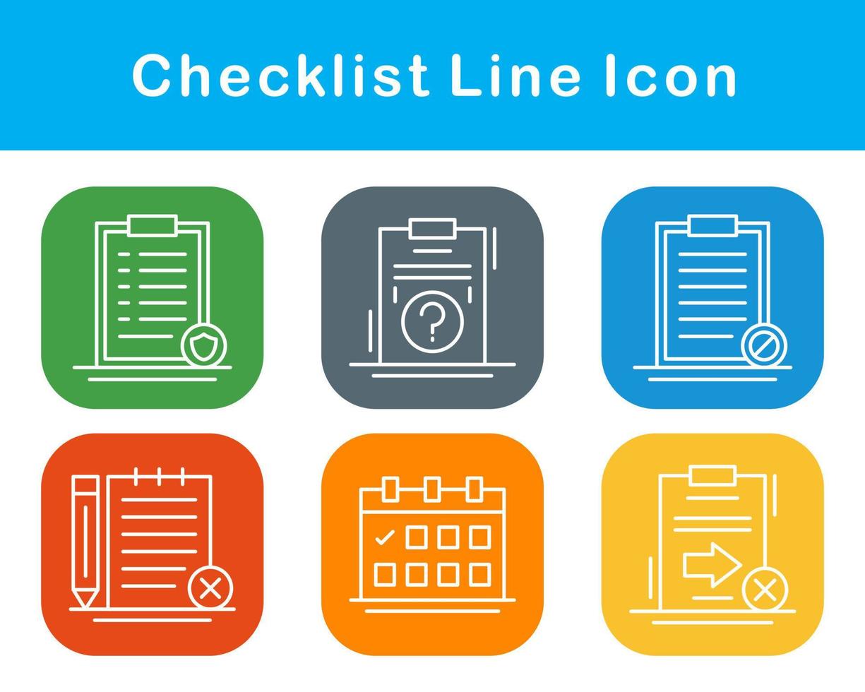 liste de contrôle vecteur icône ensemble