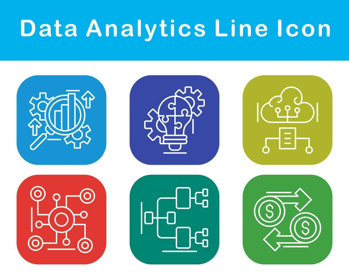 Les données analytique vecteur icône ensemble