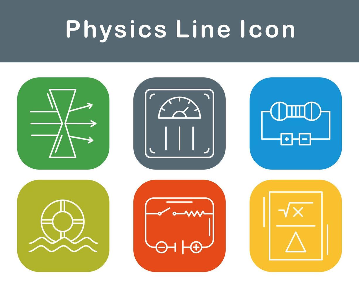 la physique vecteur icône ensemble