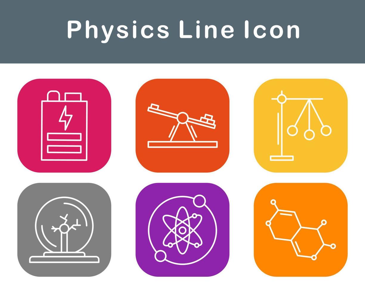 la physique vecteur icône ensemble