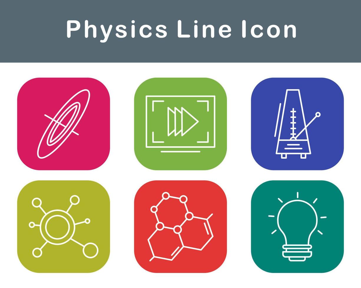 la physique vecteur icône ensemble