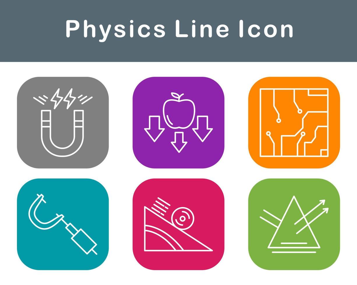 la physique vecteur icône ensemble