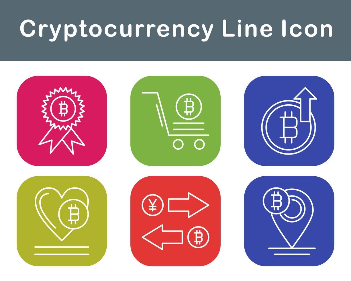 bitcoin et crypto-monnaie vecteur icône ensemble