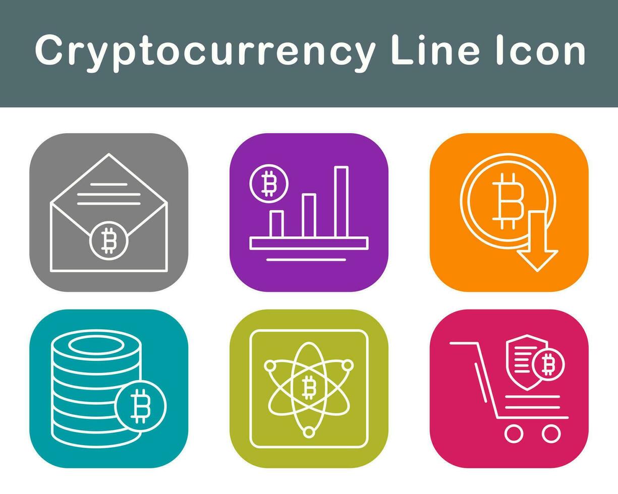 bitcoin et crypto-monnaie vecteur icône ensemble