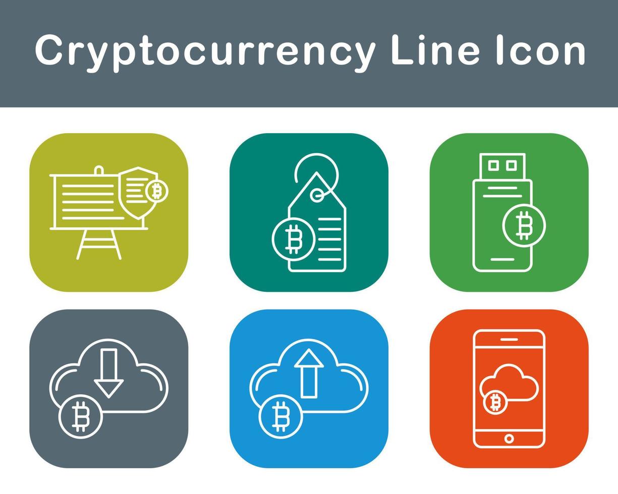 bitcoin et crypto-monnaie vecteur icône ensemble