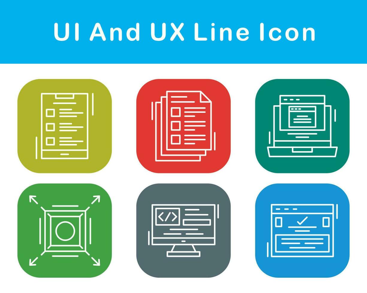 ui et ux vecteur icône ensemble