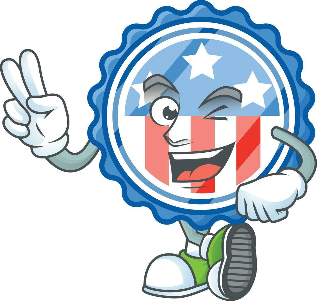 cercle badges Etats-Unis avec étoile icône conception vecteur