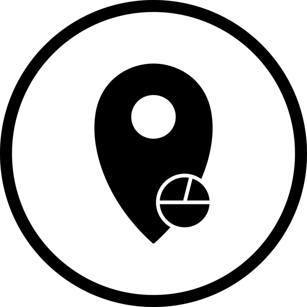 icône de vecteur de statistiques de localisation