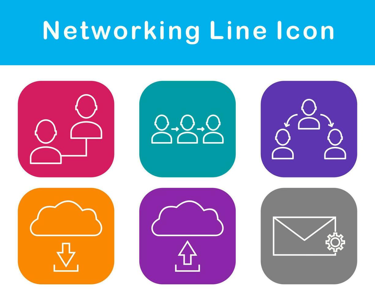 la mise en réseau vecteur icône ensemble