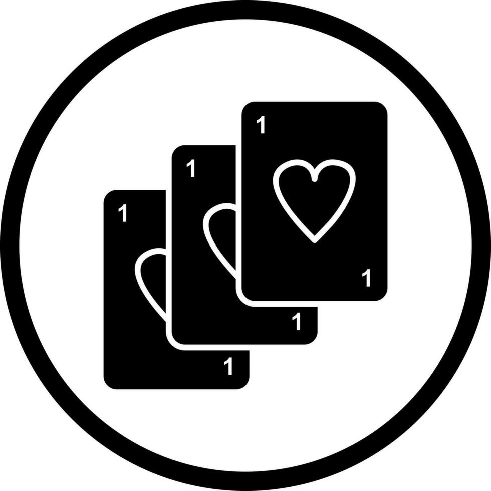 icône de vecteur de jeu de cartes unique