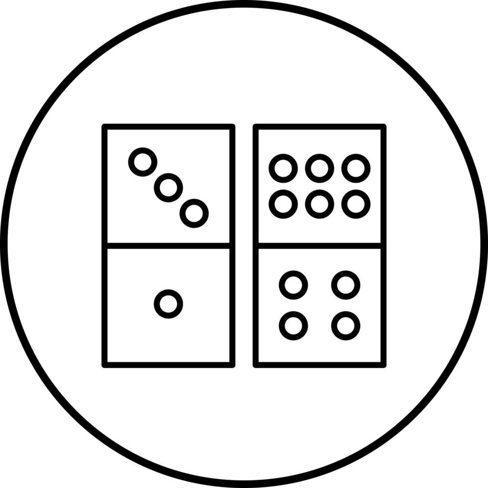 icône de vecteur de jeu de domino