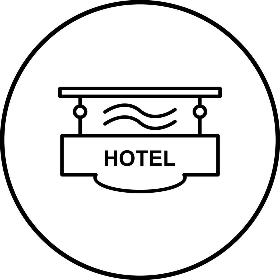 icône de vecteur de signe d'hôtel