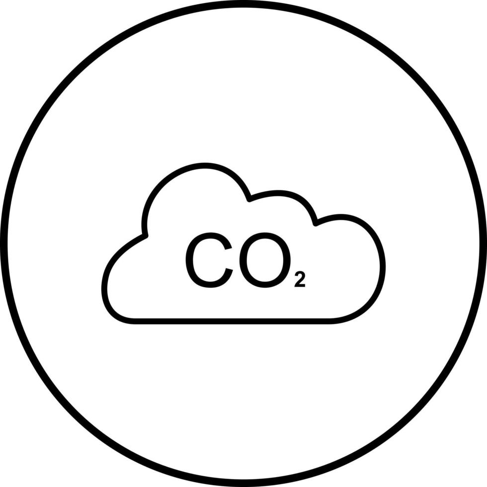 icône de vecteur de dioxyde de carbone