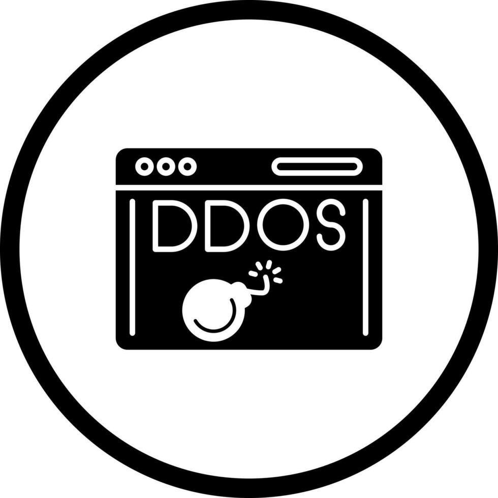 icône de vecteur d'attaque ddos