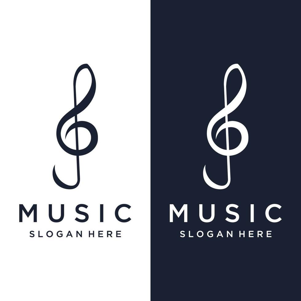 Créatif musical Remarque logo modèle abstrait conception pour vocal , la musique , cours, chorale, chanteur ,éducation , concert. vecteur