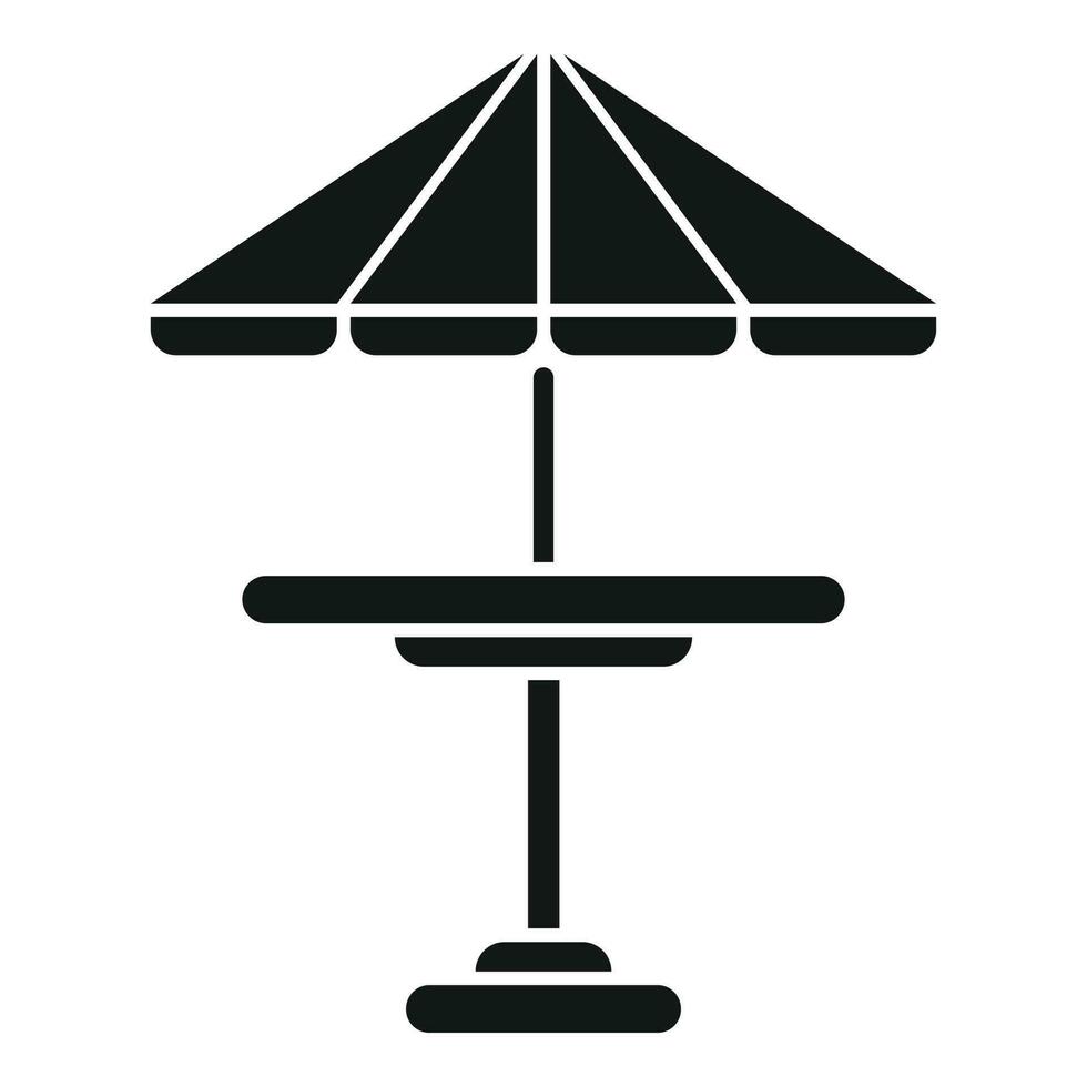 salon table parapluie icône Facile vecteur. pièce meubles vecteur