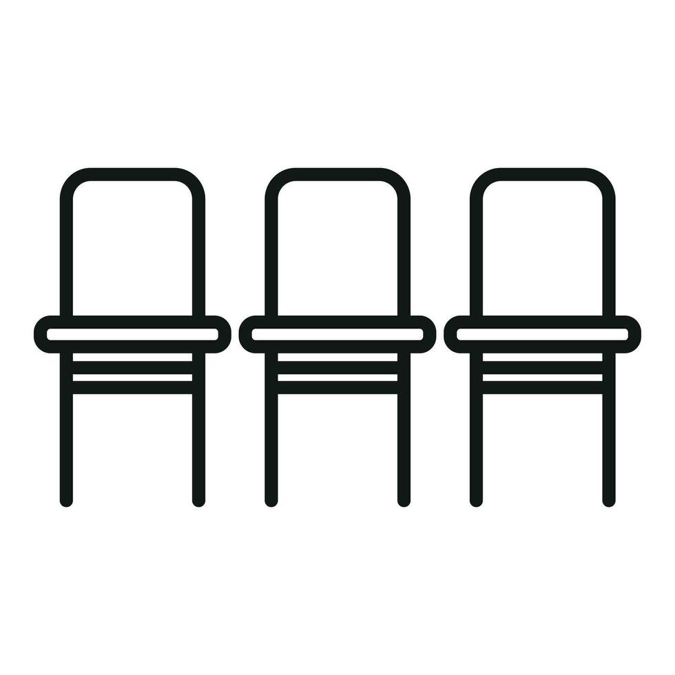 siège chaise icône contour vecteur. pièce meubles vecteur