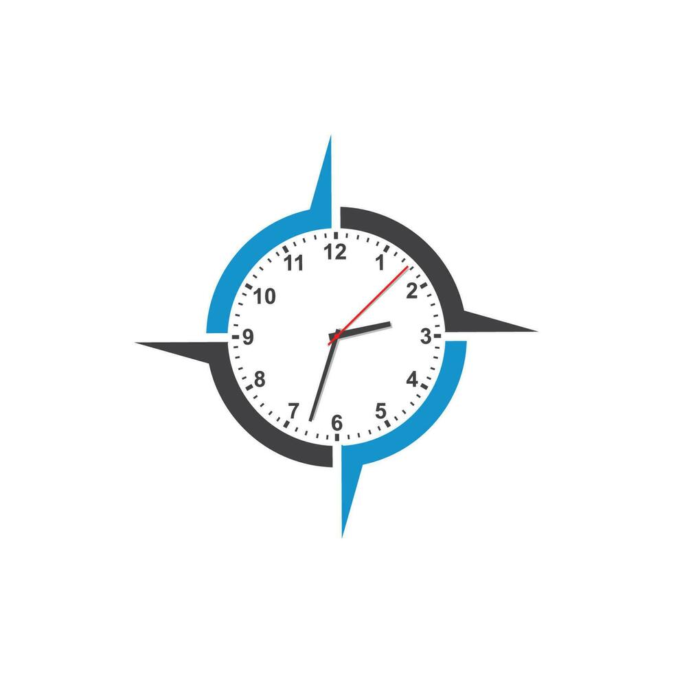 horloge, temps, logo, icône, illustration, conception, vecteur