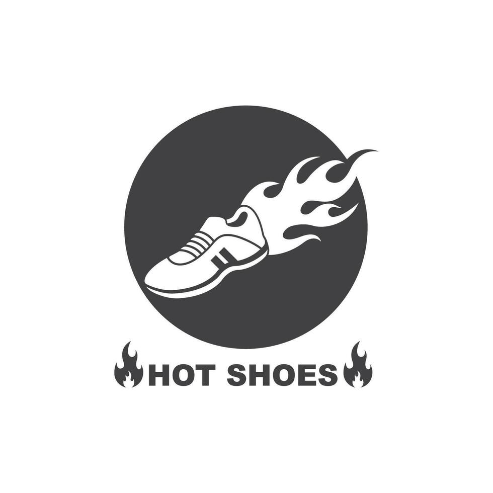 chaussures de sport logo icône illustration vectorielle conception vecteur