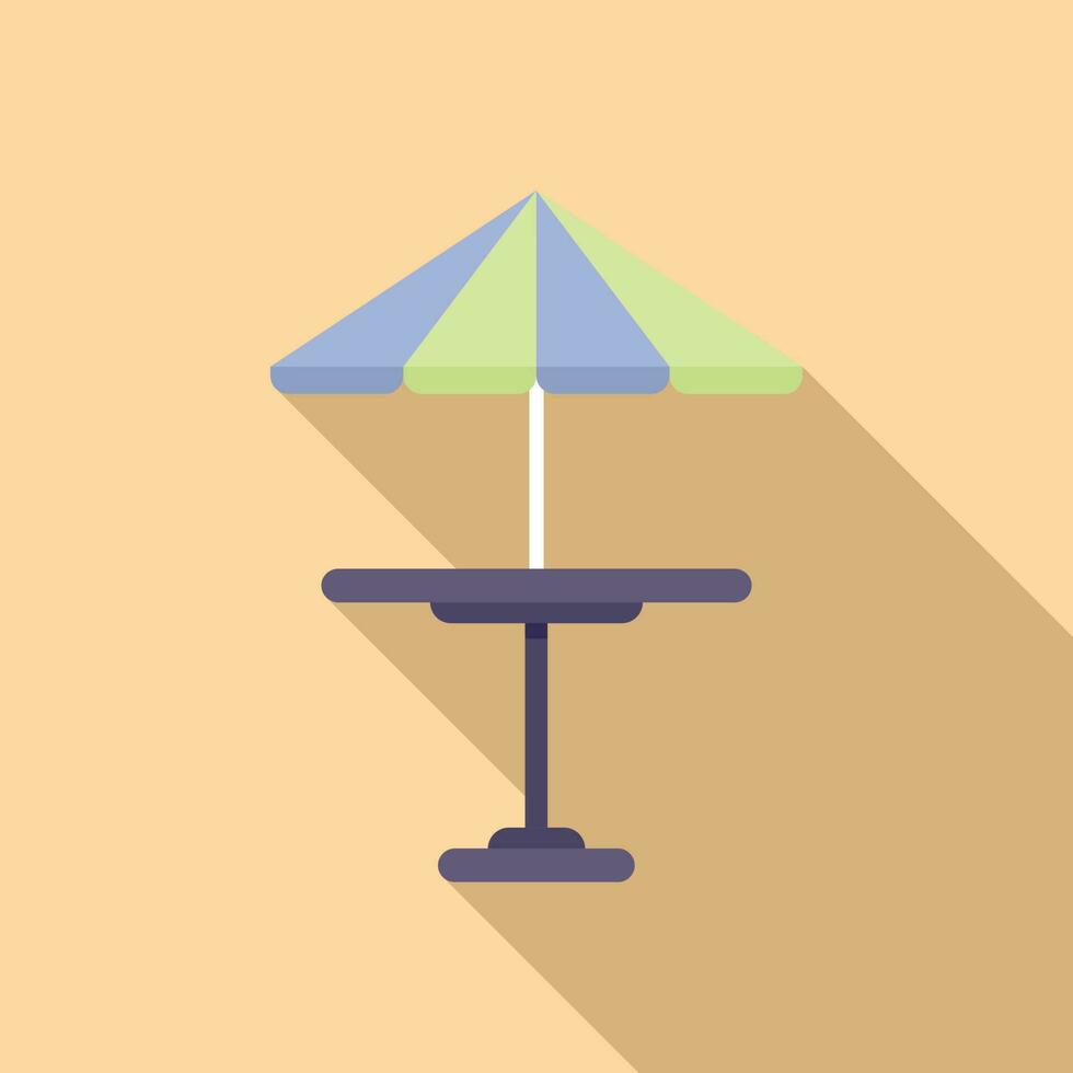 salon table parapluie icône plat vecteur. pièce meubles vecteur
