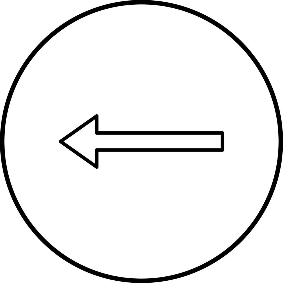 icône de vecteur de flèche gauche unique