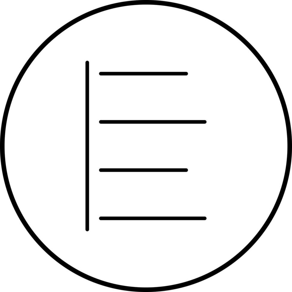 icône de vecteur d'alignement à gauche unique