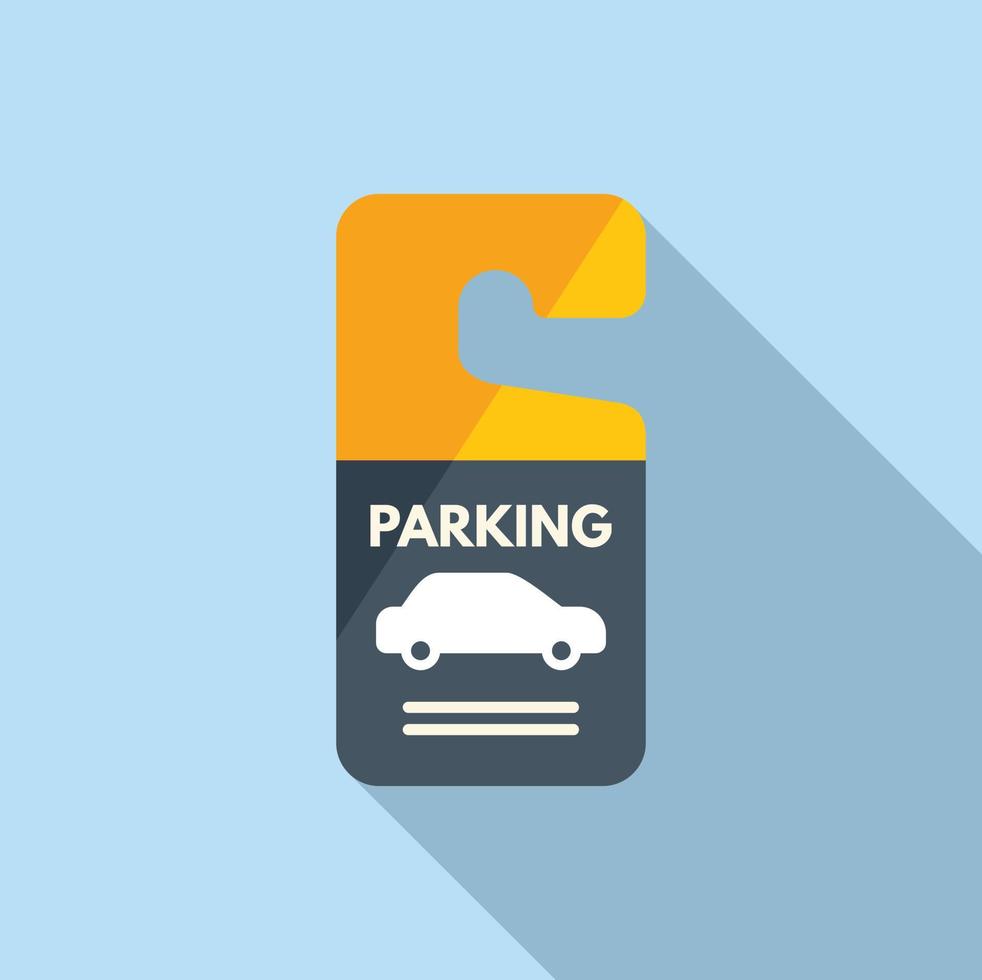 parking étiquette icône plat vecteur. espace un camion vecteur