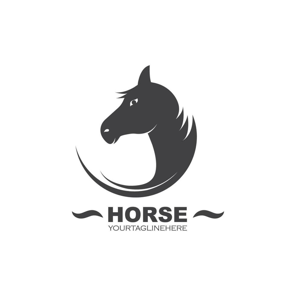 illustration vectorielle de cheval logo modèle vecteur