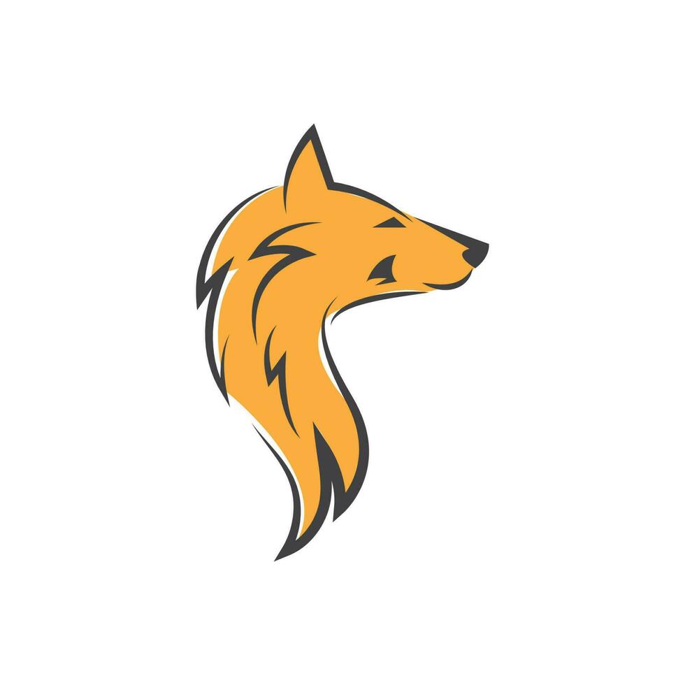 Loup logo icône vecteur illustration conception
