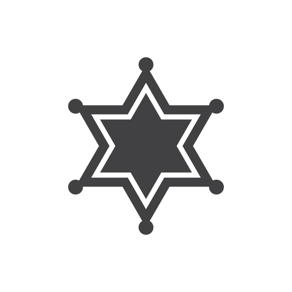 shérif badge logo icône illustration vecteur conception
